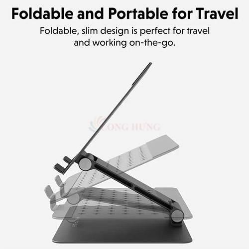 Giá đỡ Laptop/máy tính bảng HyperSpace Flexible Angles Ergonomic Laptop Stand HS1150GYGL - Hàng chính hãng