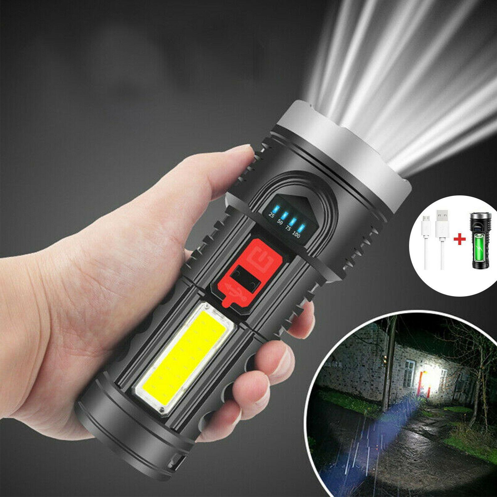 Super Bright 6000LM Torch Led Flashlight USB Rechargeable Lights