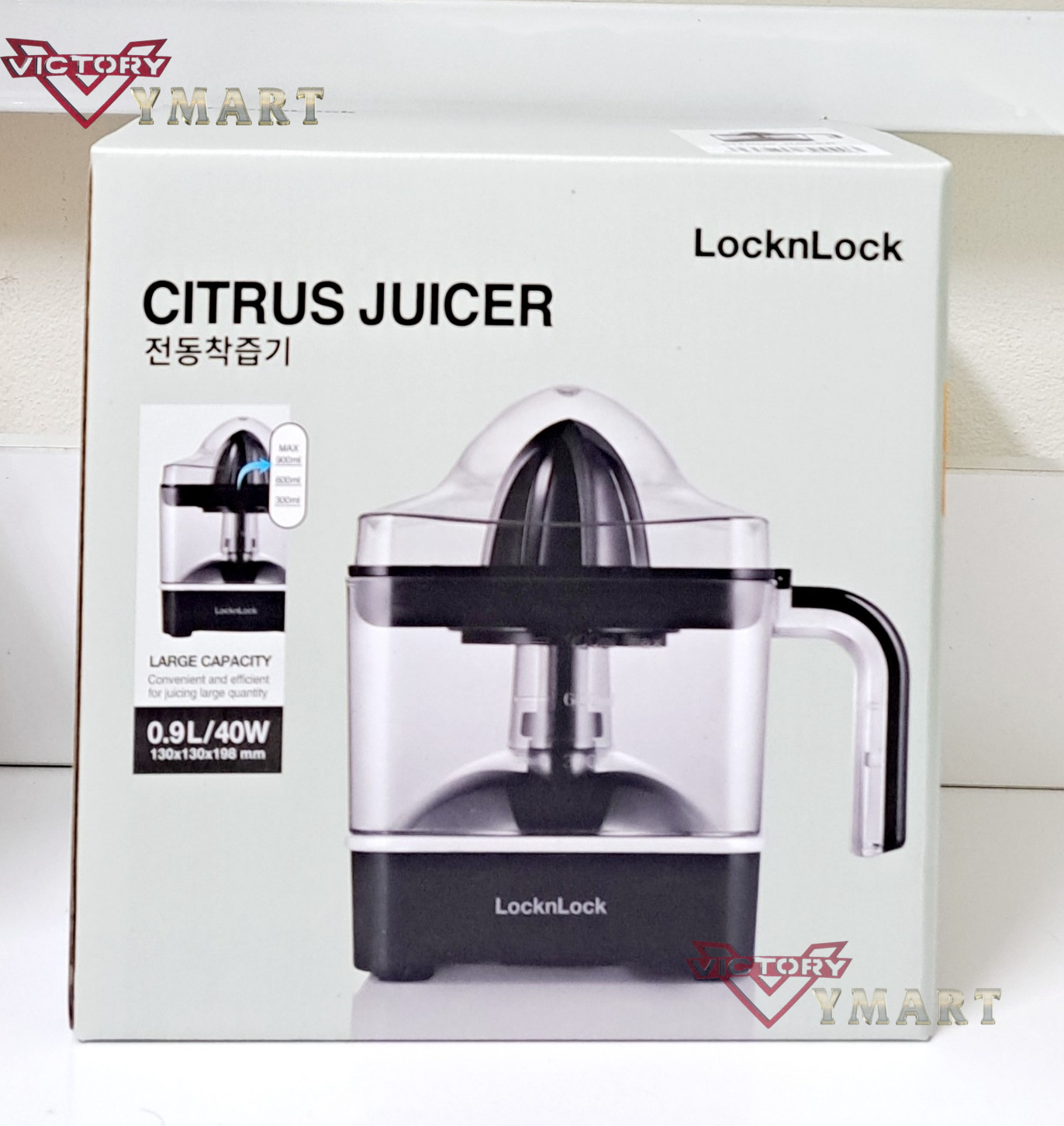 Máy Vắt Cam Thế Hệ Mới Locknlock Citrus Juicer EJJ246BLK 0.9L - Hàng Chính Hãng