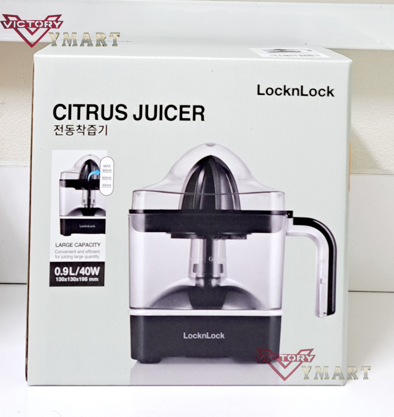 Máy Vắt Cam Thế Hệ Mới Locknlock Citrus Juicer EJJ246BLK 0.9L (Model2023) - Hàng Chính Hãng