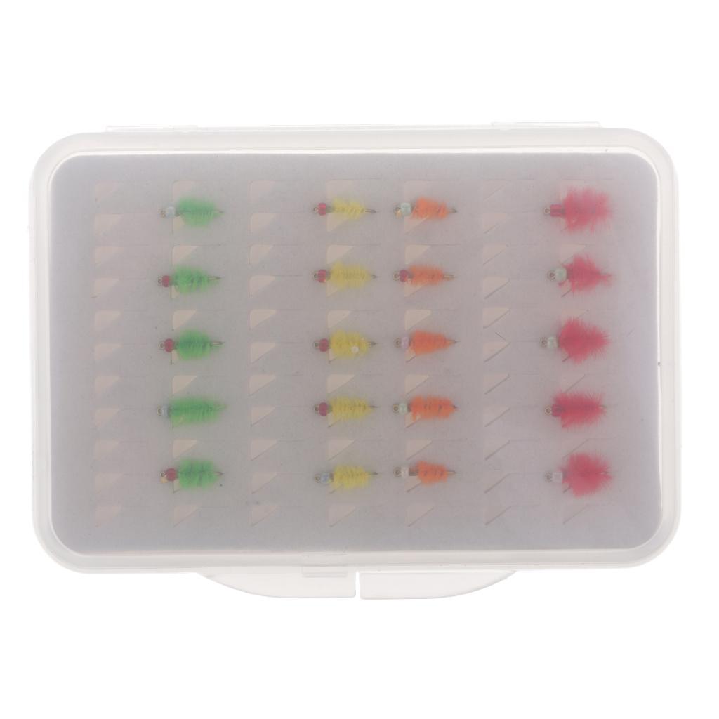20pcs/Box Trout Fly Fishing Flies Dry Simulation Insects Nymph Flies 4 Colors