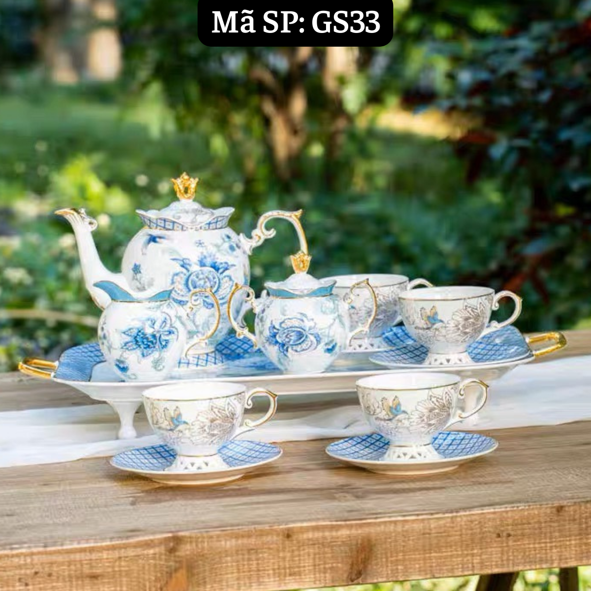 Tách trà sứ xương cao cấp Giang Tây - Tách trà phong cách châu Âu sang trọng GS33