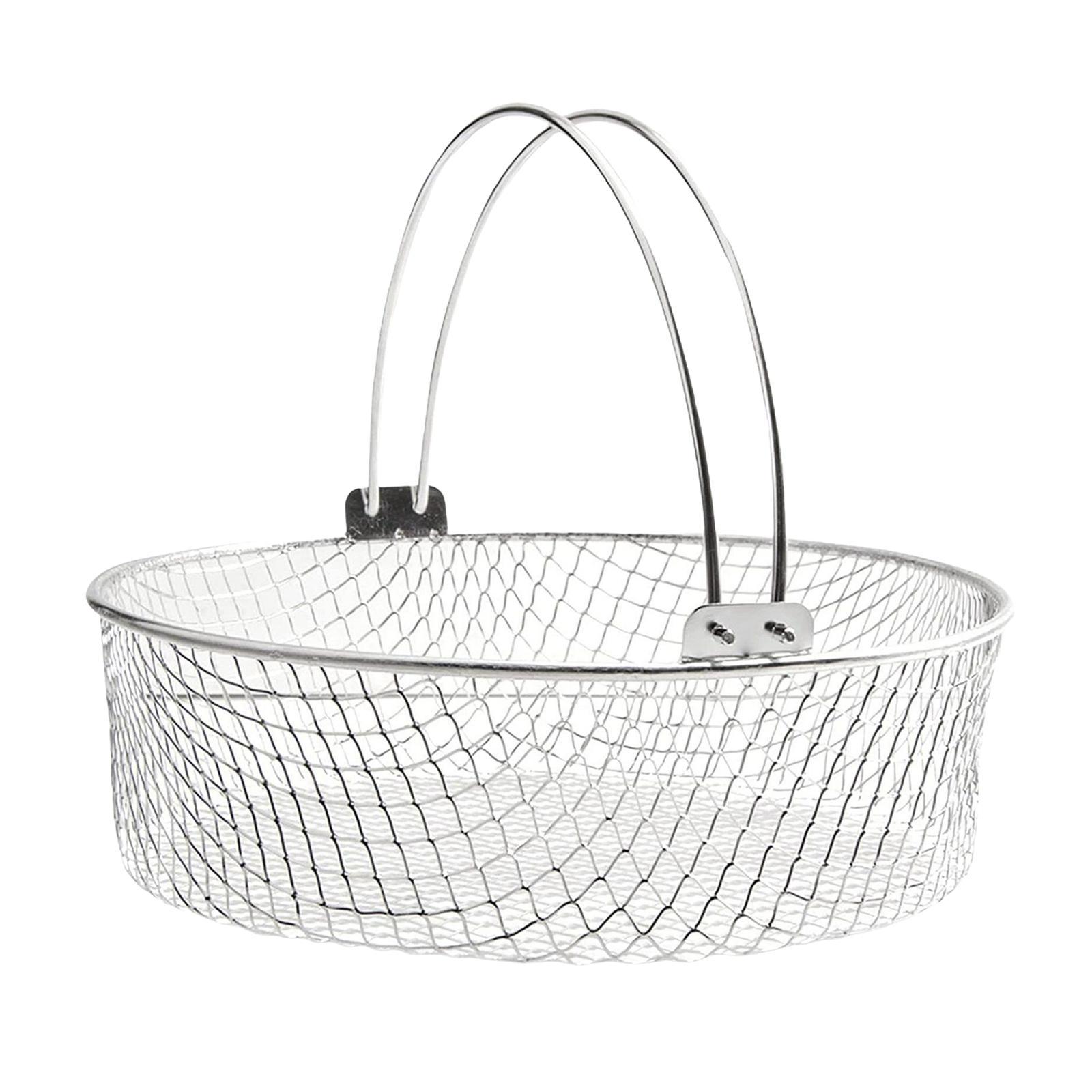 Air Fryer Basket with Handle Accessories Removable Deep Fry Mesh Basket for Baking