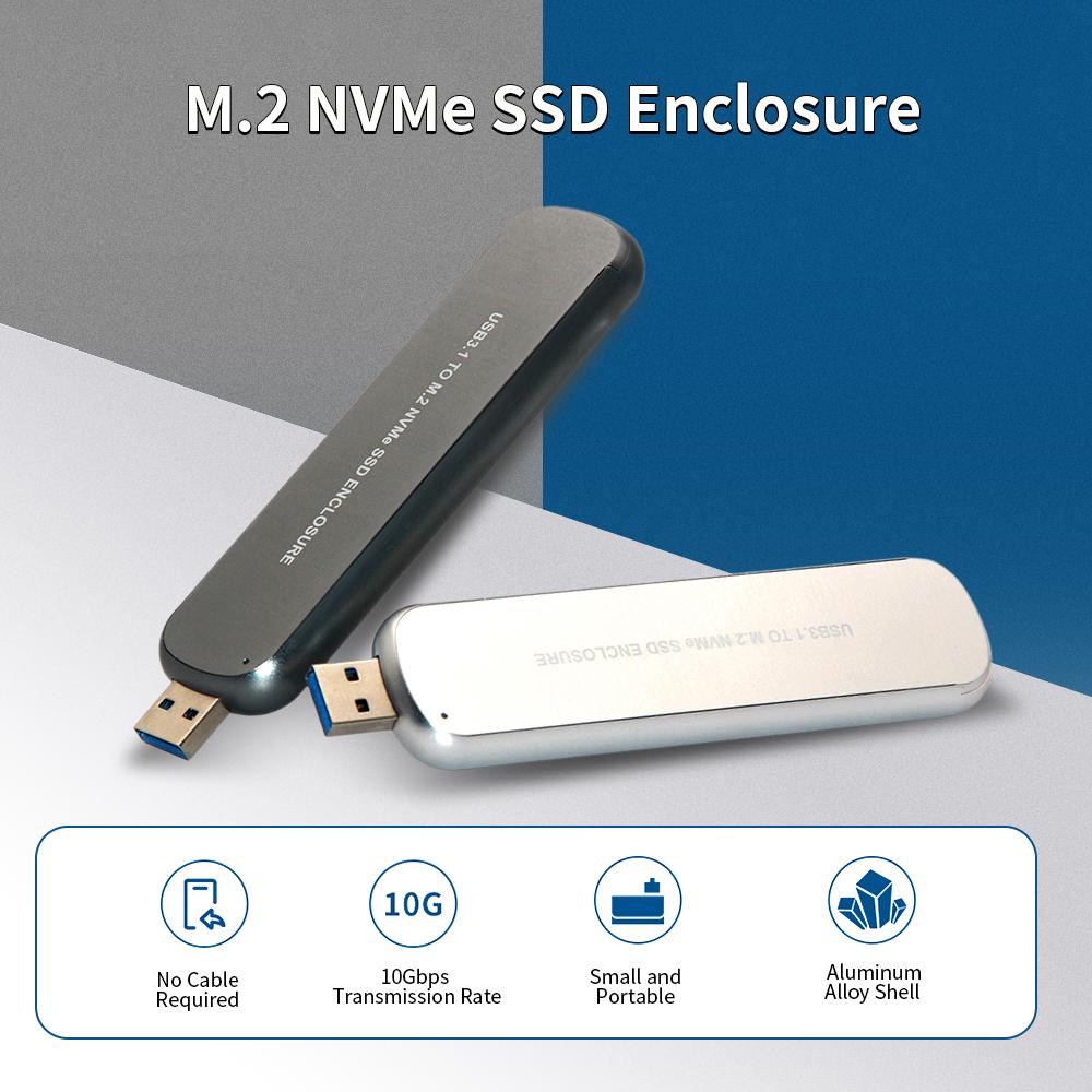 Vỏ ổ cứng di động USB3.1 đến M.2 NVMe bằng hợp kim nhôm