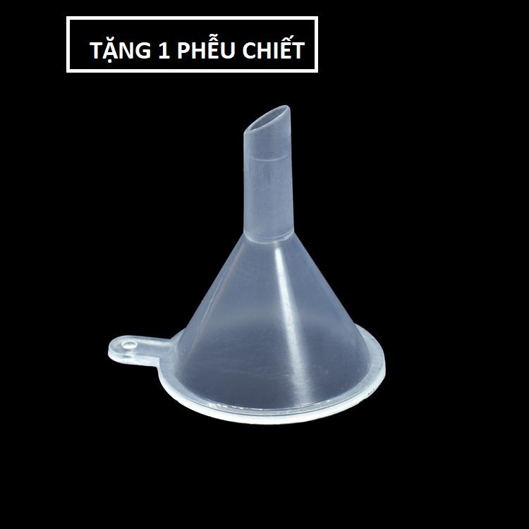 (tặng phễu nhựa) Chai xịt thủy tinh đựng dầu, dấm 20x5cm -100ml - Bình thủy tinh xịt dầu