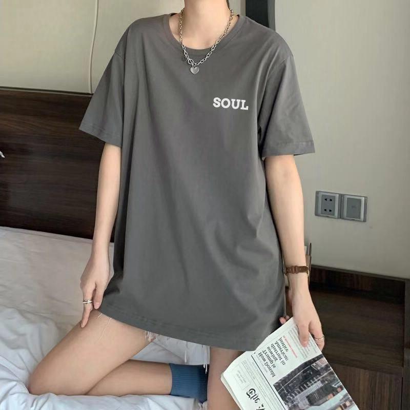 Áo phông nam nữ unisex tay lỡ thun form rộng SOUL teen cổ tròn oversize cotton giá rẻ màu đen trắng tee pull freesize