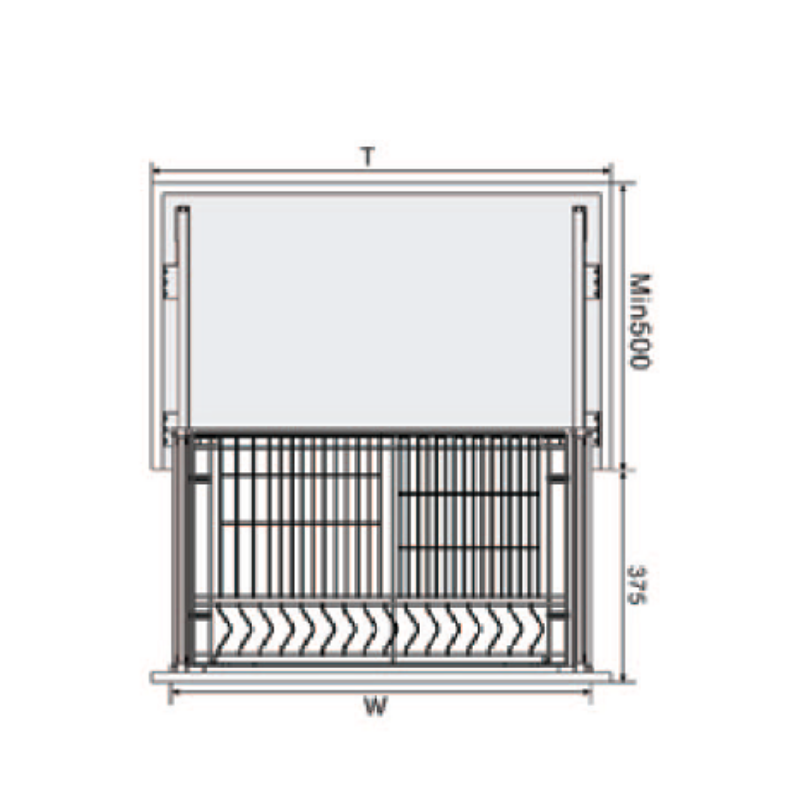 Giá xoong nồi nan tròn Round-bar Pan/Pot Storage Basket