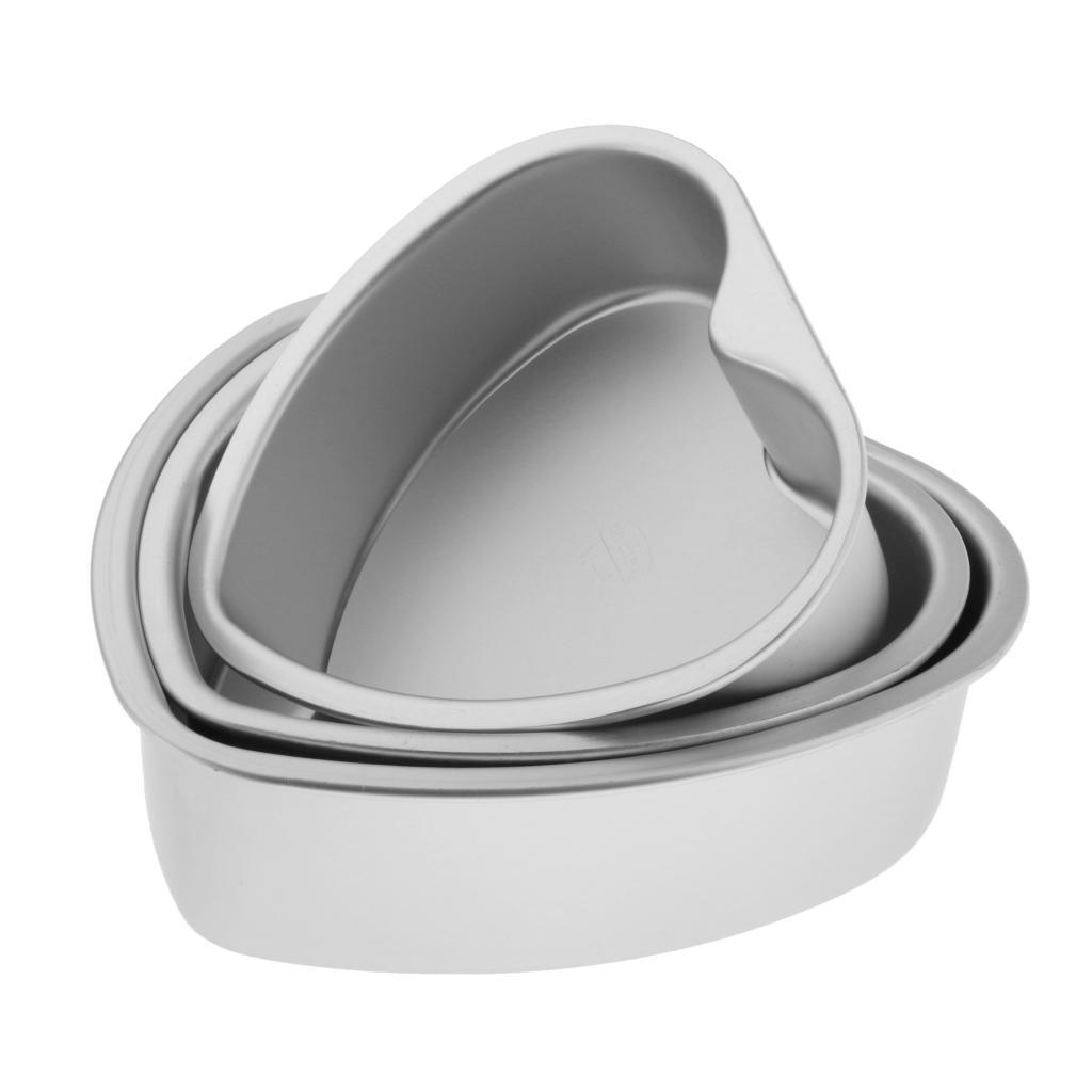Heart Shaped Cake Pan with Removable Bottom Aluminum Wedding Baking Cake Tin Pan