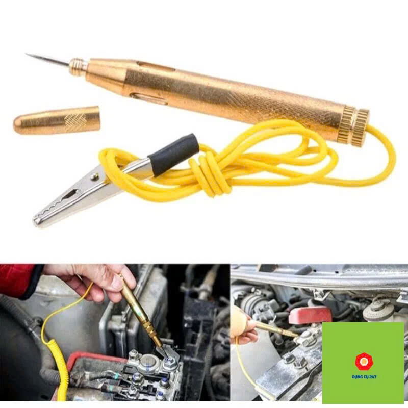 Bút Thử Điện Đa Năng Cho Ô Tô Xe Máy – 12V 24V Có Đèn Báo, Dễ Quan Sát đèn led