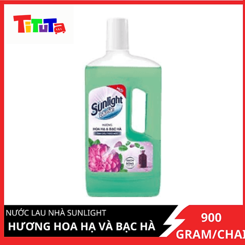 Nước Lau Sàn Sunlight Hương Hoa Hạ & Bạc Hà Tinh Dầu Thảo Mộc 900g