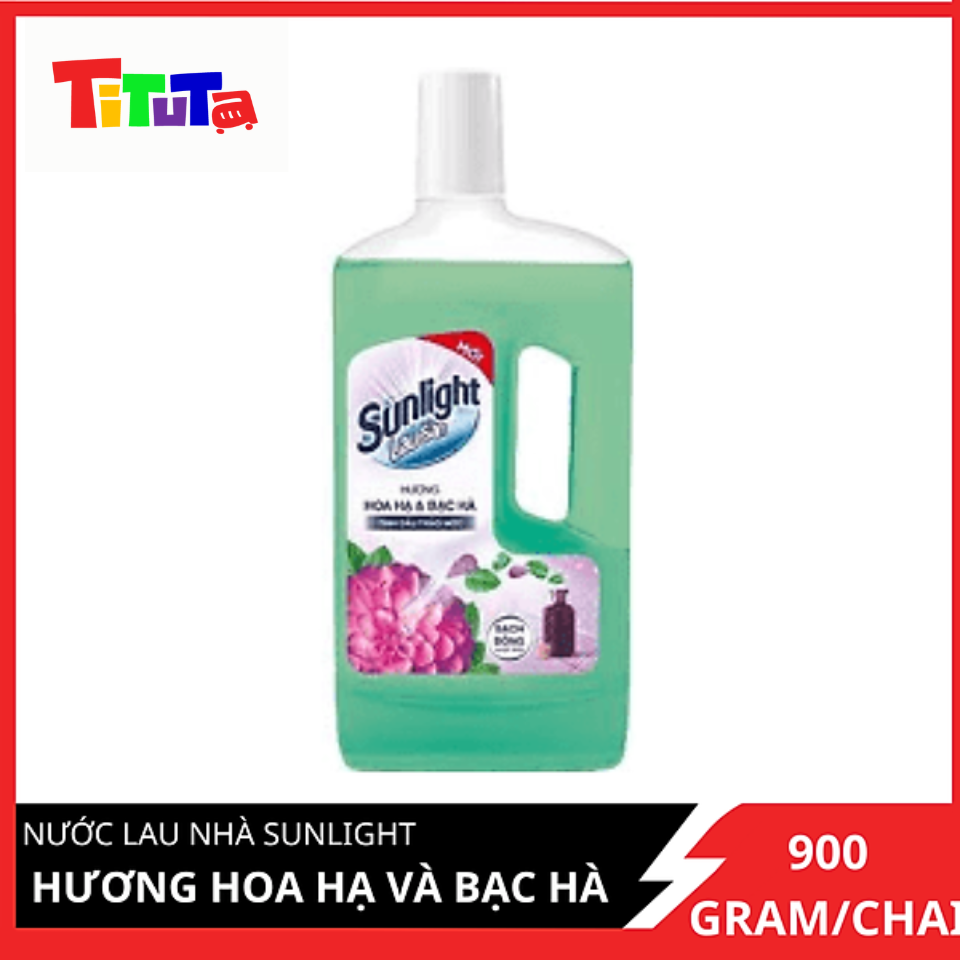 Nước Lau Sàn Sunlight Hương Hoa Hạ &amp; Bạc Hà Tinh Dầu Thảo Mộc 900g