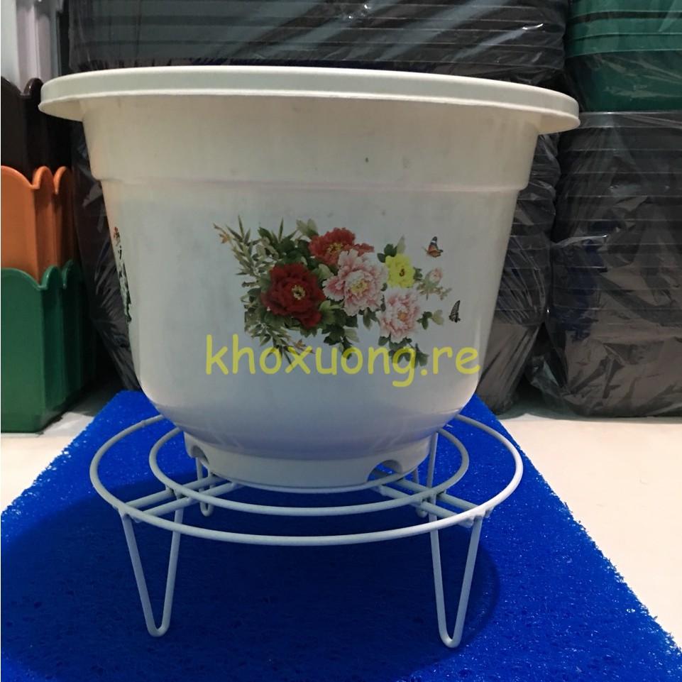 Đế Lót Chậu, Khung Sắt Lót Chậu - Có 4 Chân Cố Định, Rất Dày Chống Rỉ Sét