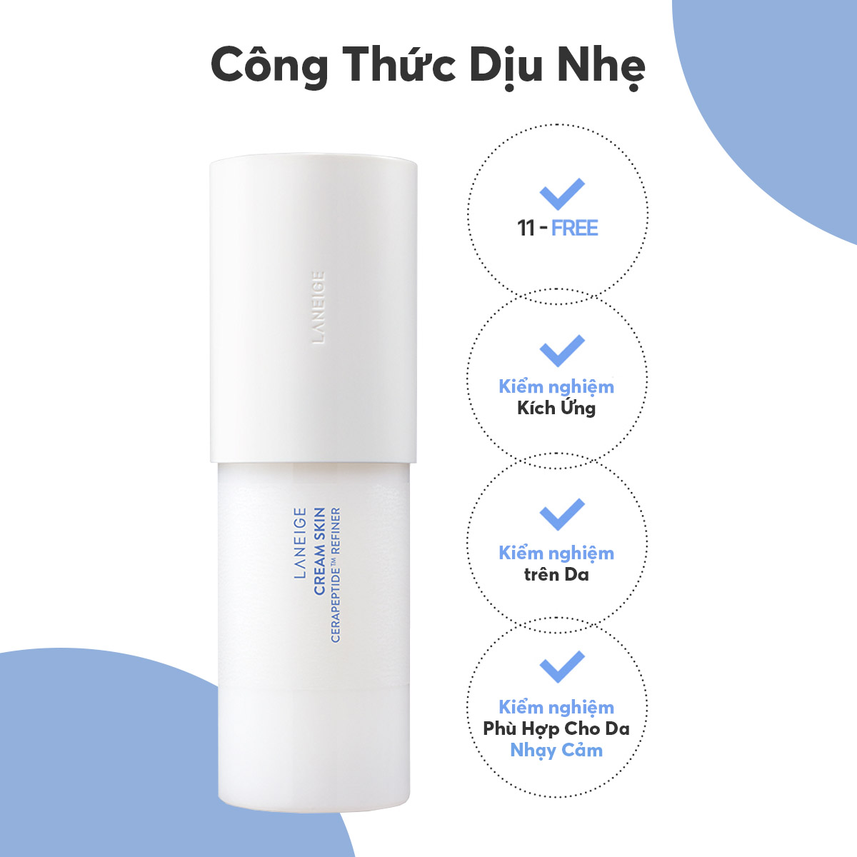 [Phiên bản trải nghiệm] Nước Cân Bằng Dưỡng Ẩm Creamskin Cerapeptide Refiner Laneige 25ml