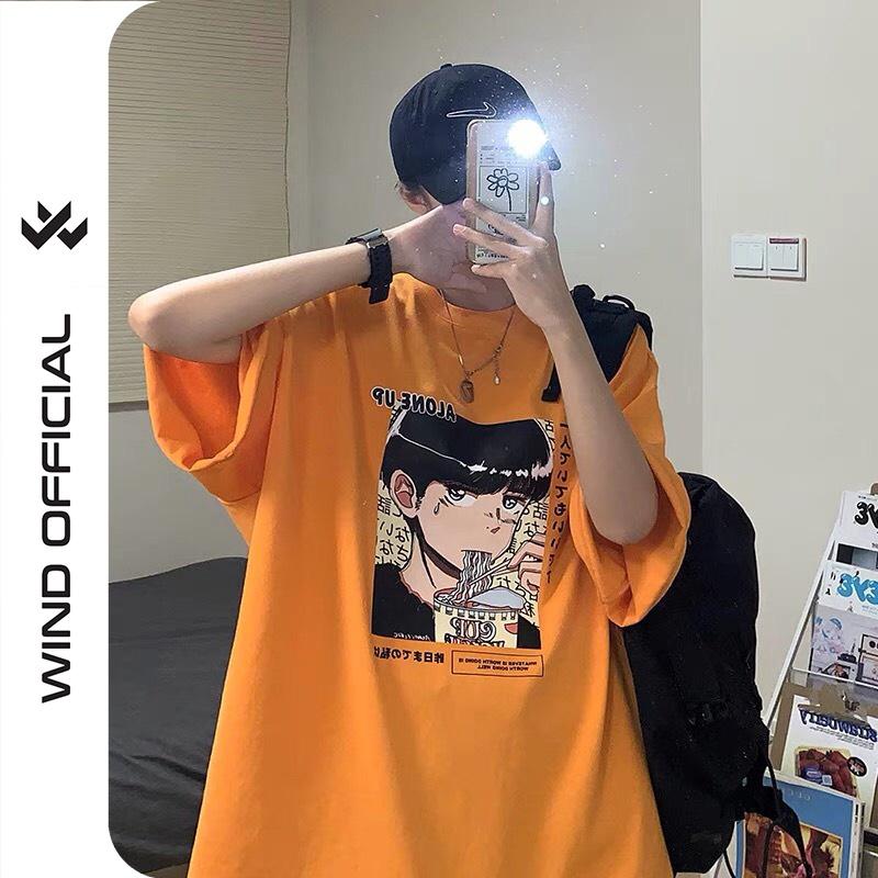 Áo phông unisex form rộng WIND bản Premium tay lỡ oversize Boy Mỳ thời trang nam nữ