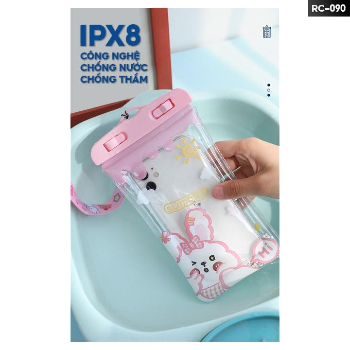 Túi Chống Nước Điện Thoại Có Phao Nổi Đeo Đi Dạo Biển Dạo Phố Dây Đeo Thu Rút Tiện Lợi RC-090