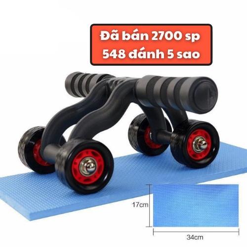 Con lăn tập bụng gym,yoga tại nhà Con lăn tập cơ bụng 4 bánh