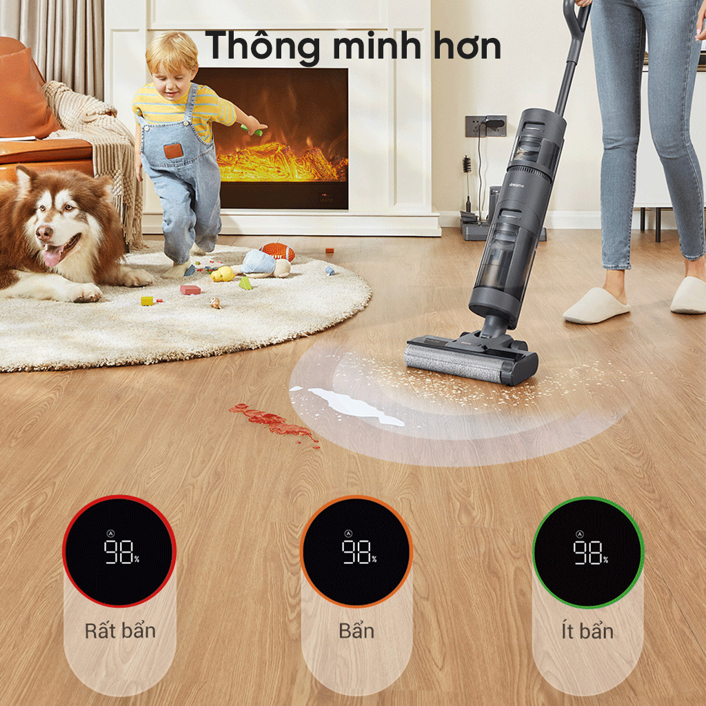 Máy Lau Sàn Hút Bụi Không Dây Cầm Tay Dreame H12 - Hàng chính hãng