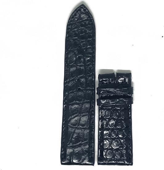 Dây đồng hồ nam nữ Huy Hoàng da cá sấu 2 mặt da size lớn màu đen HT8281