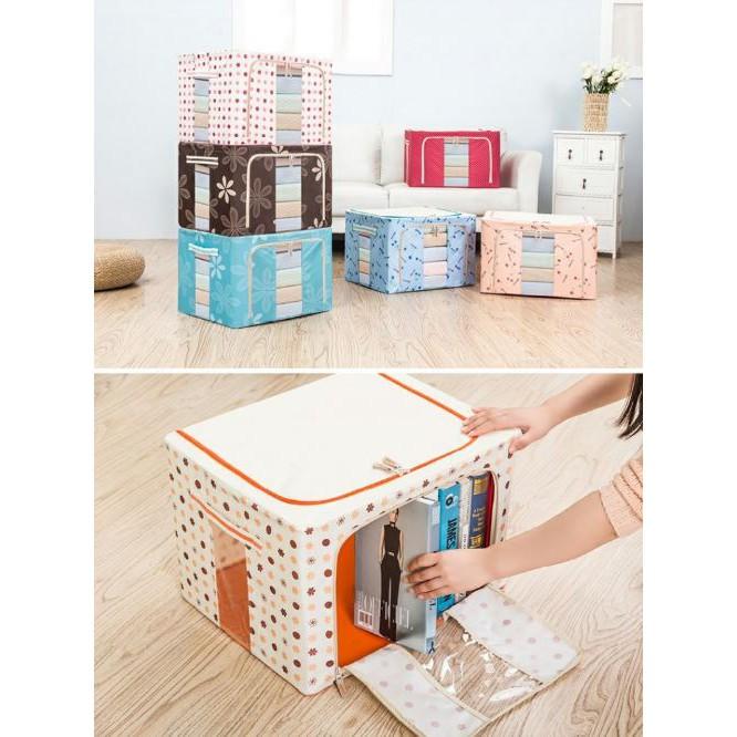 Hộp vải, Túi Vải Đựng Đồ, quần áo, Chăn Màn Có Khung thép Chắc Chắn, chống thấm nước Hộp vải, Túi Vải Đựng Đồ