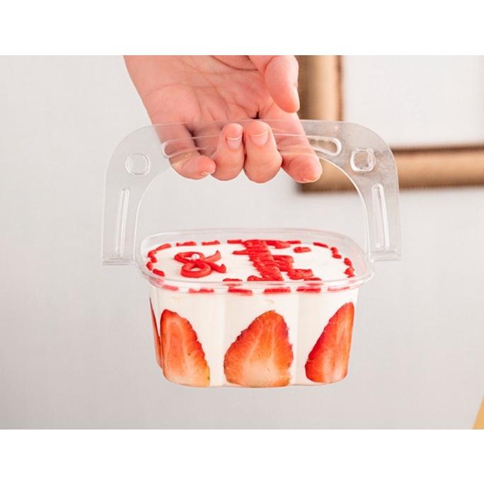 50 Hộp Đựng Bánh Mouse Bằng Nhựa Có Quai Xách