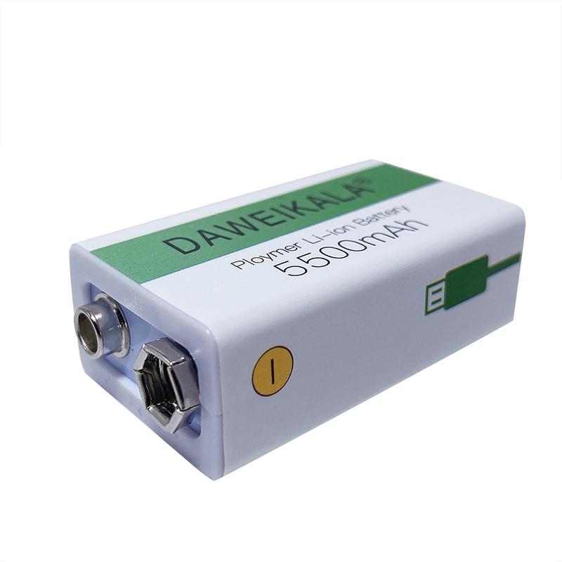 9V 5500mAh Pin 9V li-ion Pin sạc Micro USB Pin 9v lithium cho Đồ chơi micro vạn năng + cáp sạc USB Màu sắc: 10 cái 5500mAh