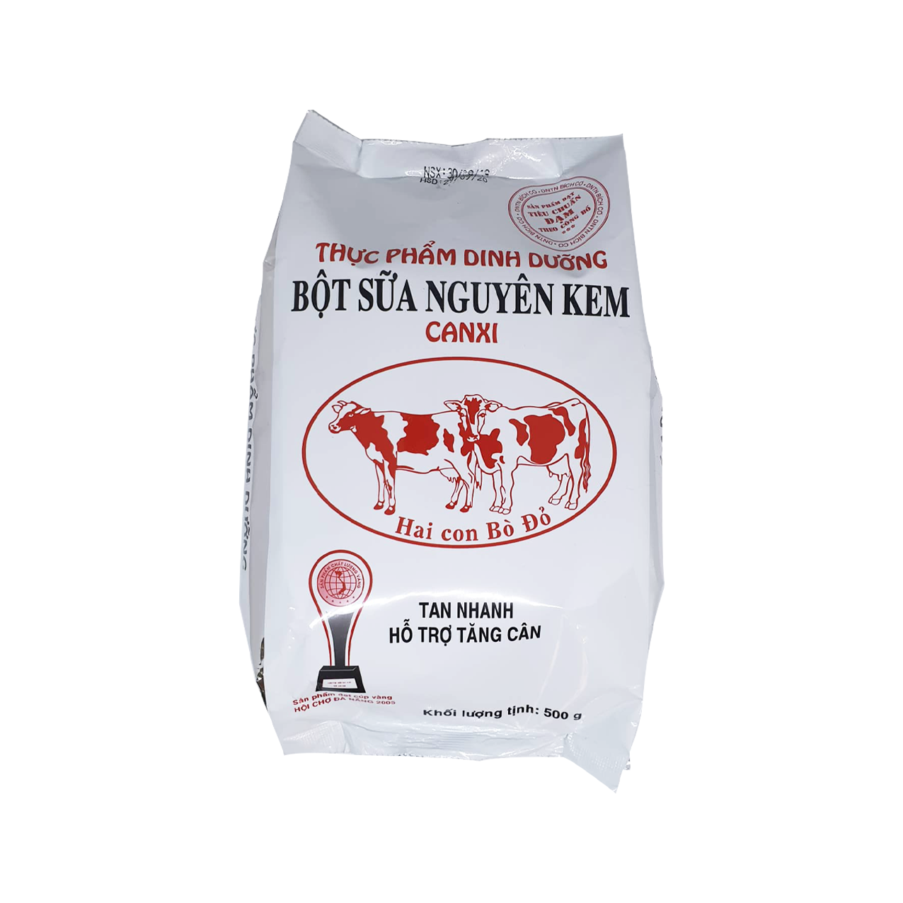 Sữa Bột Nguyên Kem Hai Con Bò Đỏ 500g