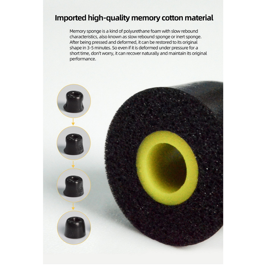 Bộ nút tai nghe KZ MEMORY FOAM hàng chính hãng | NEW MEMORY FOAM | Núm tai nghe KZ Thế Hệ Mới | Nút bọc tai nghe