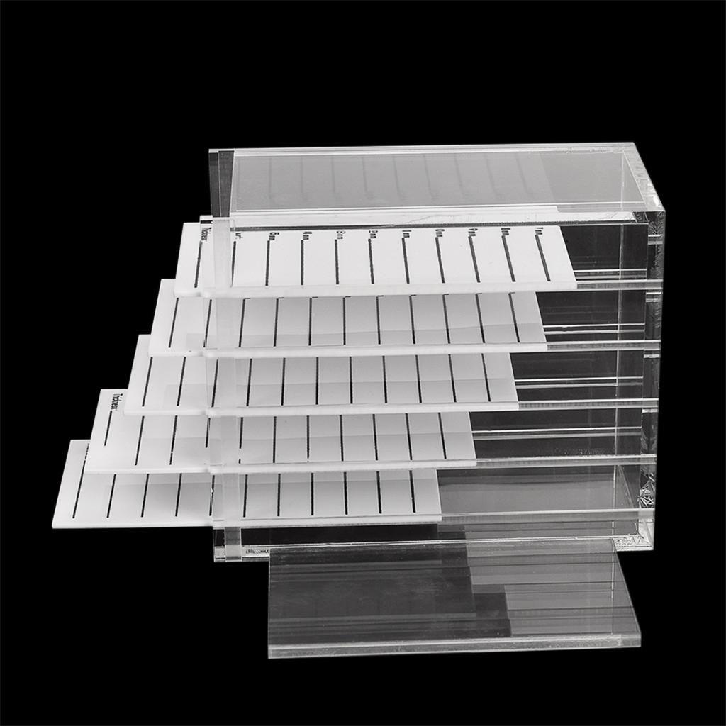 Acrylic False Eyelash Storage Box Makeup Cosmetic Case Lash Holder Organizer