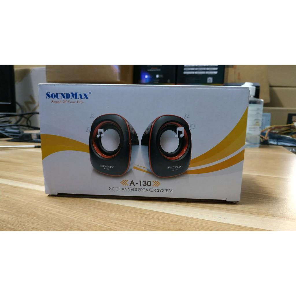 Loa SOUNDMAX A130 (2.0) 6W màu Xanh / Đỏ (model A-130)- Hàng Chính Hãng