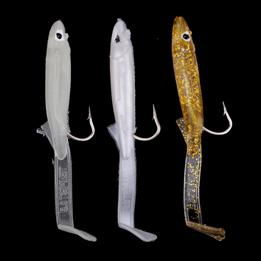3pcs Small EEL Soft Fishing Lure Artificial Fish Bait Swimbait