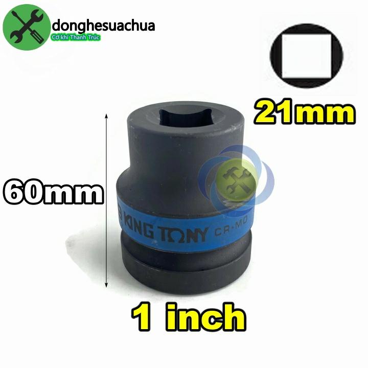 Tuýp vuông Kingtony 851421M loại 1 inch 4 cạnh đen 21mm