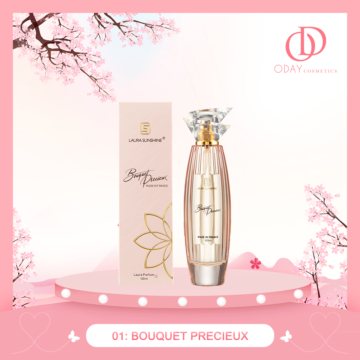 Nước Hoa Nữ Laura Sunshine - Nhật Kim Anh - No1 - 100ml - Bouqet Precieux Laura Paris