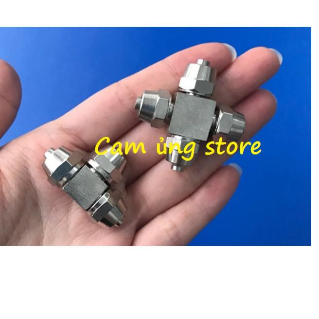 Van chia khí co2 bằng inox- Van chia 2 chia 3 khí co2 loại đơn giản