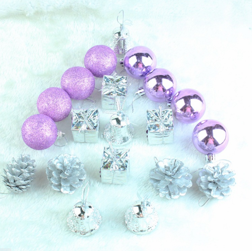 Hộp 20 Món Tím MẪU E14 Trang Trí Cây Thông Giáng Sinh Trang Trí Noel