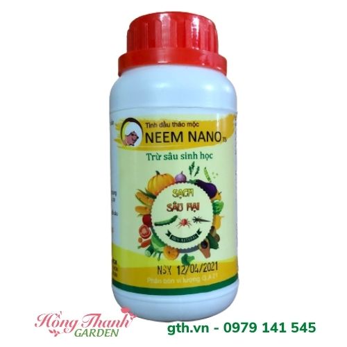 Chế Phẩm NEEM NANO Đặc trị Trĩ, Nhện Đỏ, Sâu, Rầy, Rệp - Dùng cho Hoa Hồng, Cây Cảnh, Rau Sạch - Hiệu lực Cực Mạnh, Sản phẩm Sạch, An Toàn, Chiết xuất 100% từ Tinh dầu Thảo Mộc