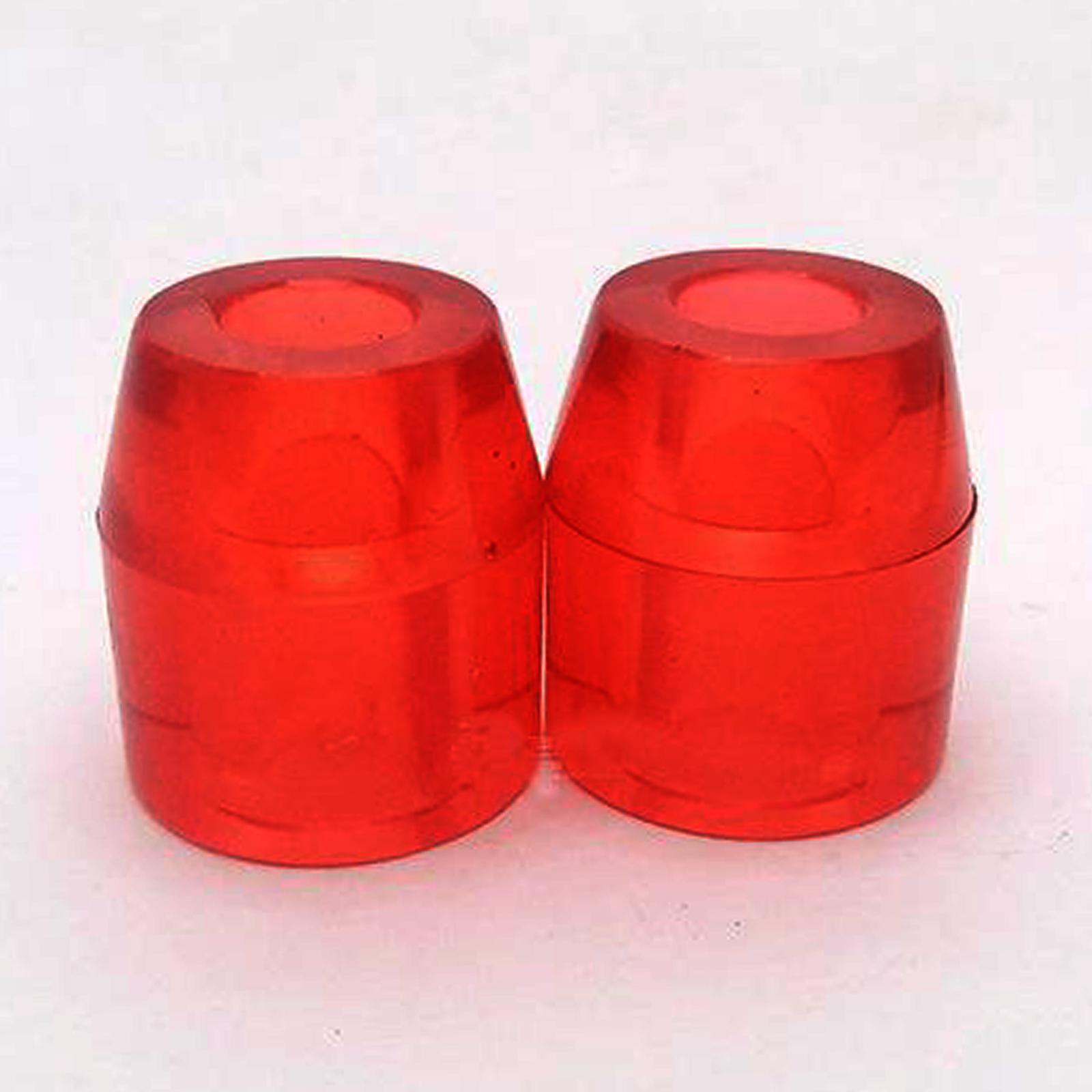 2x 4 Pieces Skateboard Bushings Longboard Truck Bushings Skateboard Cup Washers for Skateboard Trucks - Red 95A Longboard