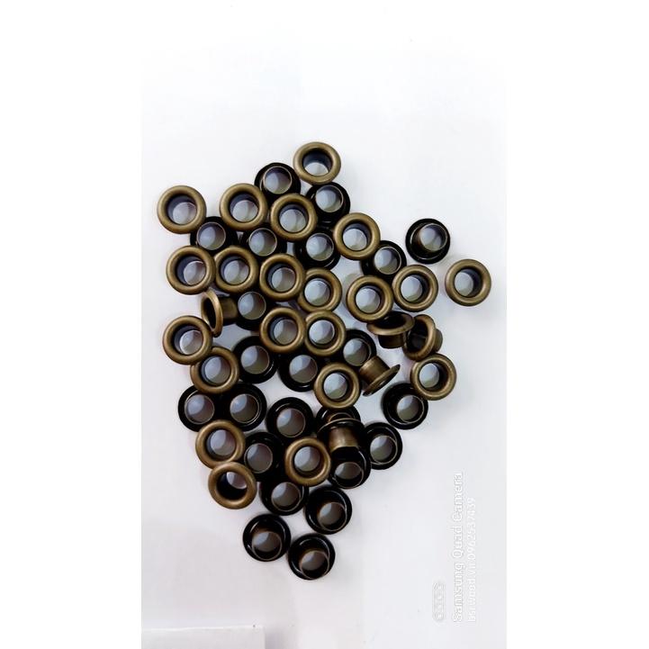 Khoen ore mắt cáo 4.5mm Bằng Thau không gỉ Màu bạc vàng đồng khói Khuy mắt cáo bấm vải, quần áo, túi xách, đồ da