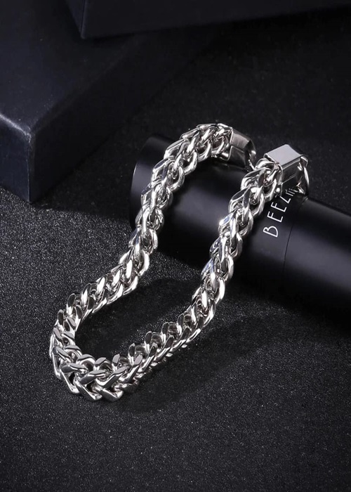 Lắc tay nam titan cao cấp mới không teng không đen rỉ vĩnh viễn LT14