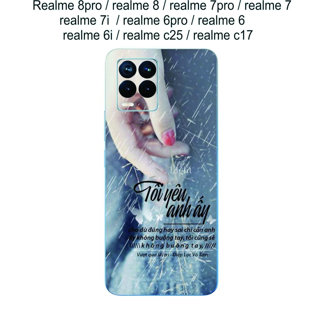 Miếng Dán Skin mặt lưng dành cho Realme 8pro / realme 8 / realme 7pro / realme 7 / realme 7i / realme 6pro / realme 6............