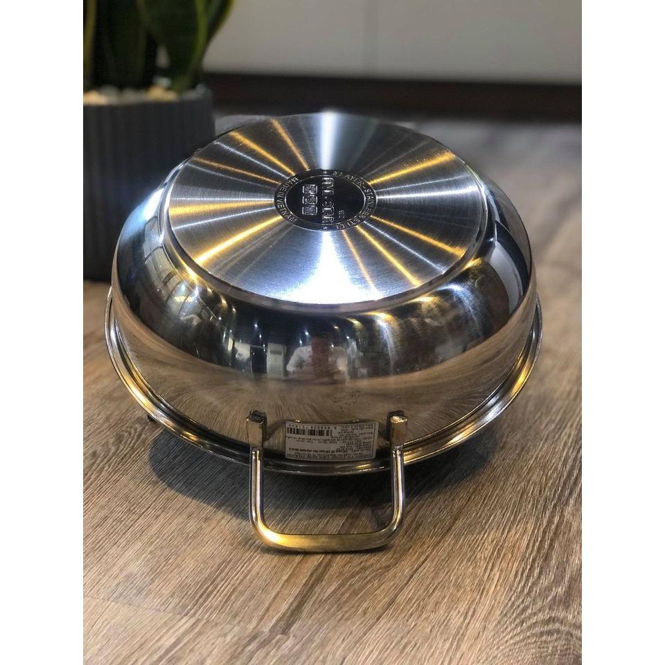 Nồi lẩu inox 3 Đáy vung kính