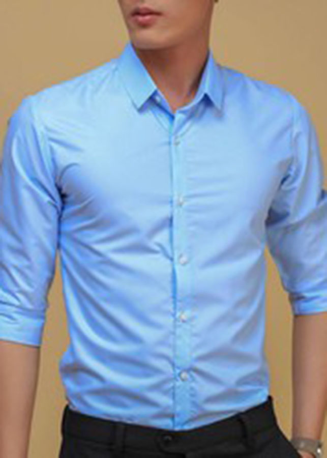 Áo Sơ Mi Nam Dài Tay SM004 - Xanh Nhạt - XXL