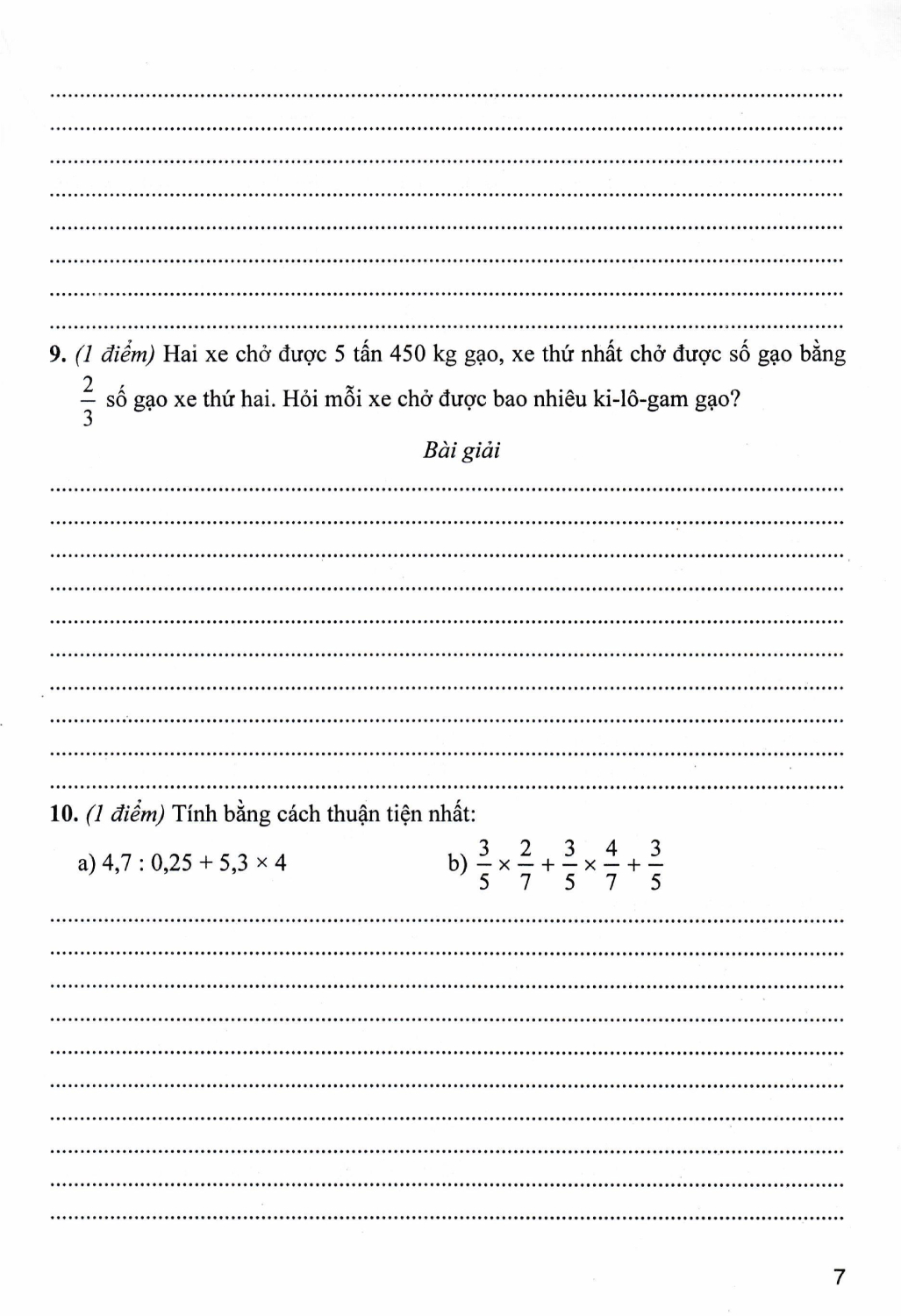 Bộ Đề Kiểm Tra Môn Toán Lớp 5 - (Dùng Kèm SGK Kết Nối Tri Thức Với Cuộc Sống) - HA