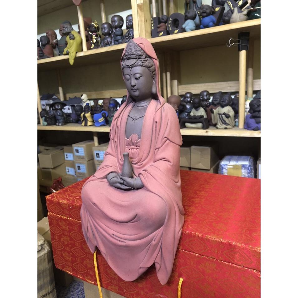 Tượng Phật Bà Quan Thế Âm Bồ Tát ngồi thiền trang trí phòng khách- Tượng phong thủy