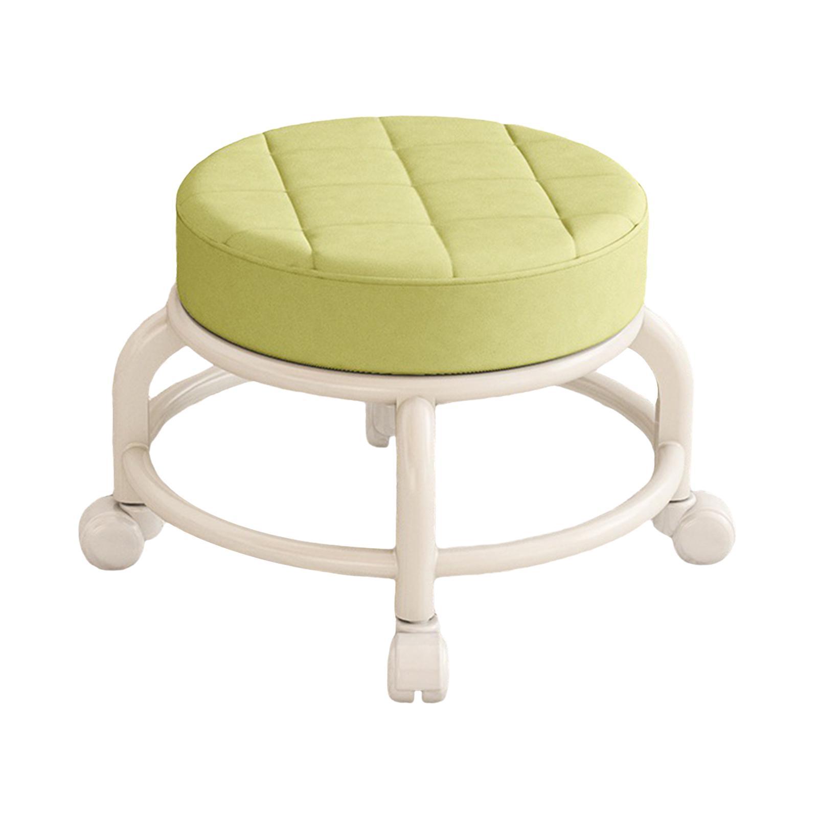 Low Roller Round Seat Comfortable Pulley Wheel Stool for Kids and Adult Home