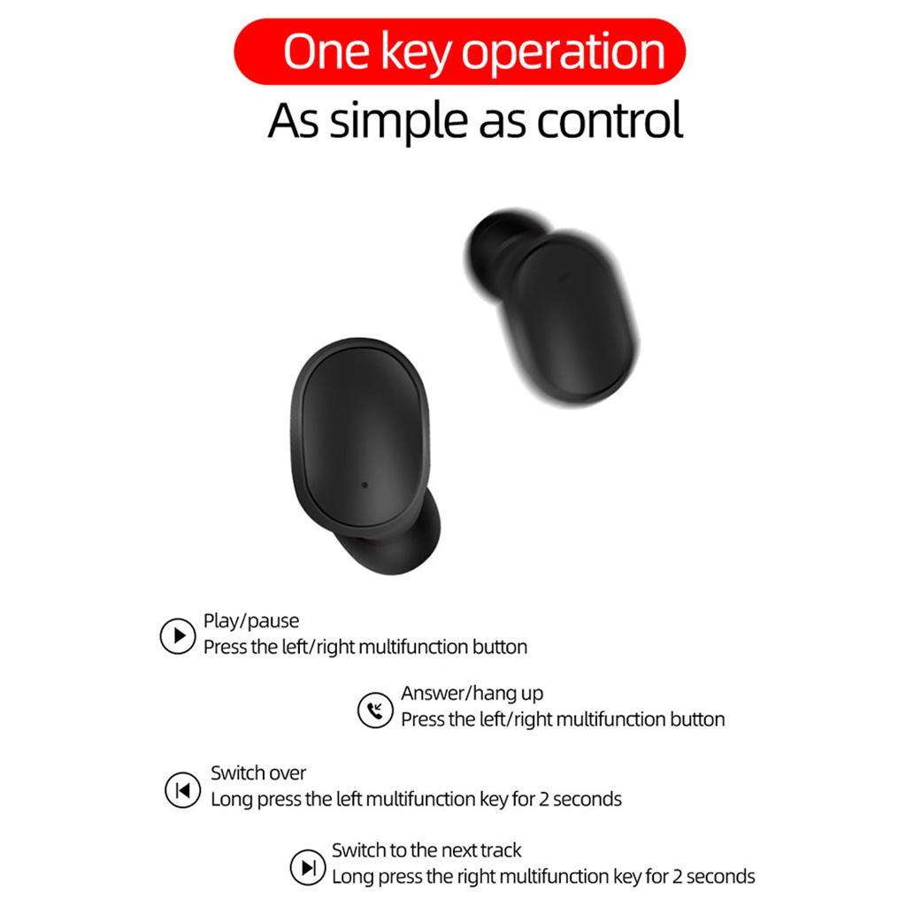 4xA6S Headset Bluetooth5.0 Earphone Headphone Stereo Black