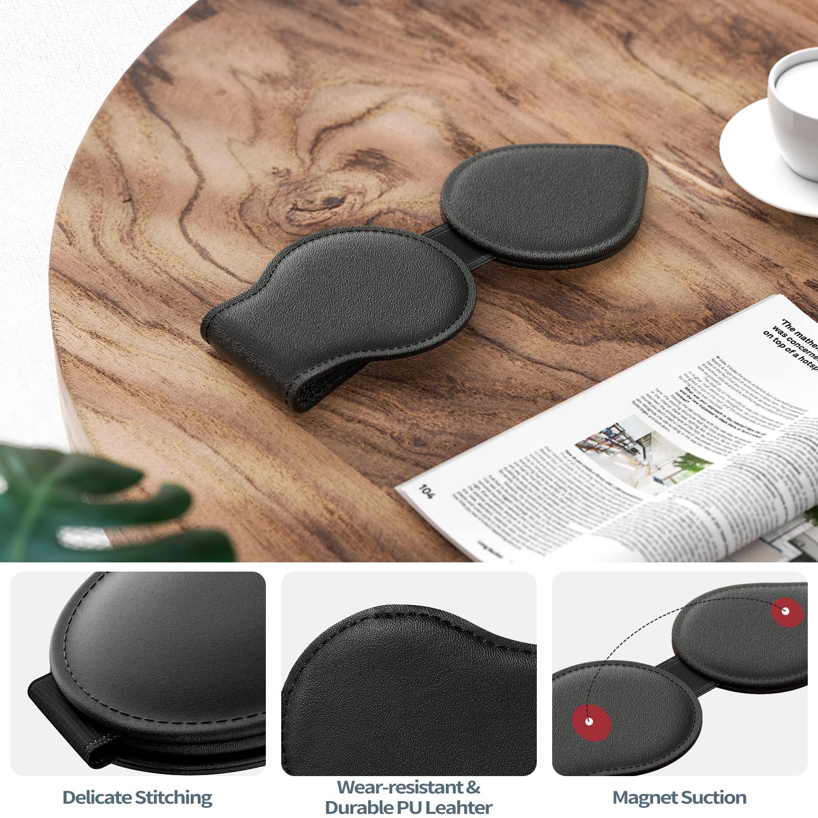 Người giữ kính cho tấm che nắng xe, 2 gói kính râm kính Kính kính sấm sét với thẻ bản đồ Clip Kính Case Hộp lưu trữ Hộp tổ chức - Đen đen