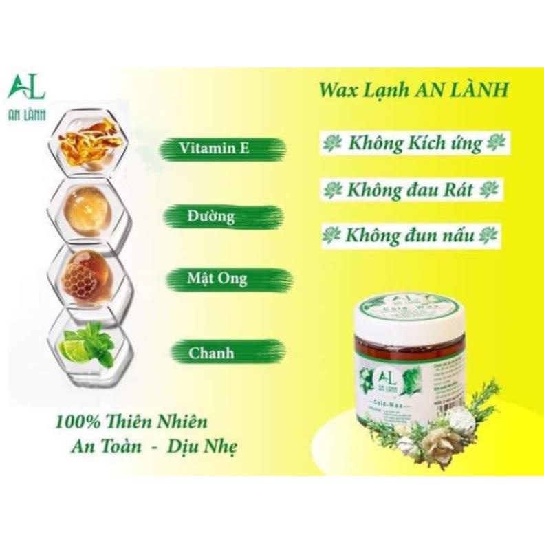 Sáp wax triệt lông An Lành tặng kèm 40 giấy và que wax, sáp wax lông An Lành ,wax lông