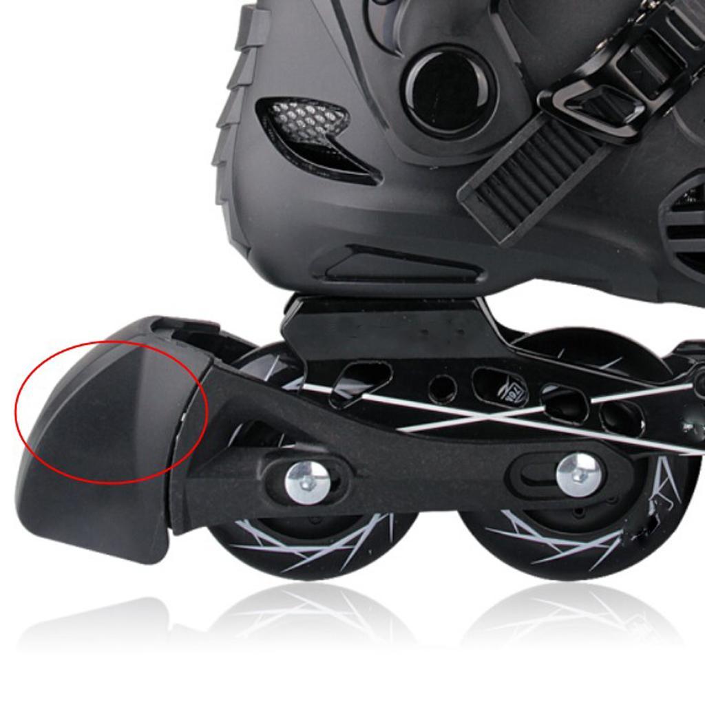 Universal Plastic Inline Skates Roller Brakes Block Brake Stopper Black