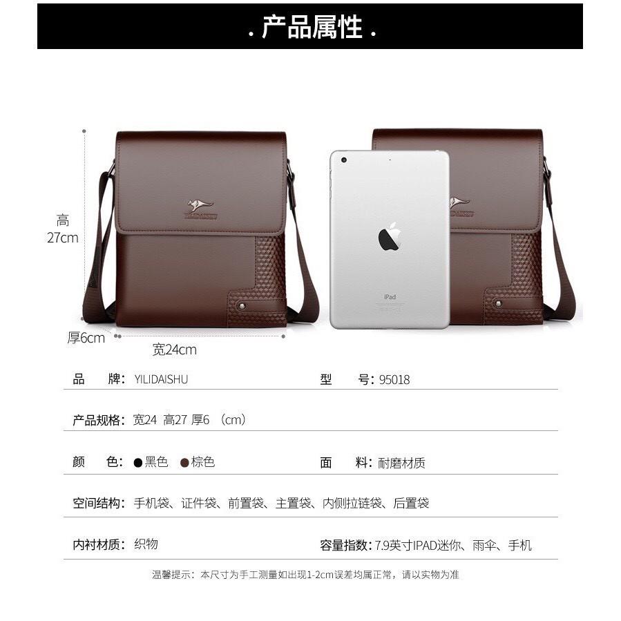 Túi đeo chéo nam da bò cao cấp YILIDAISHU T33 27x24x6cm D.HSTORE
