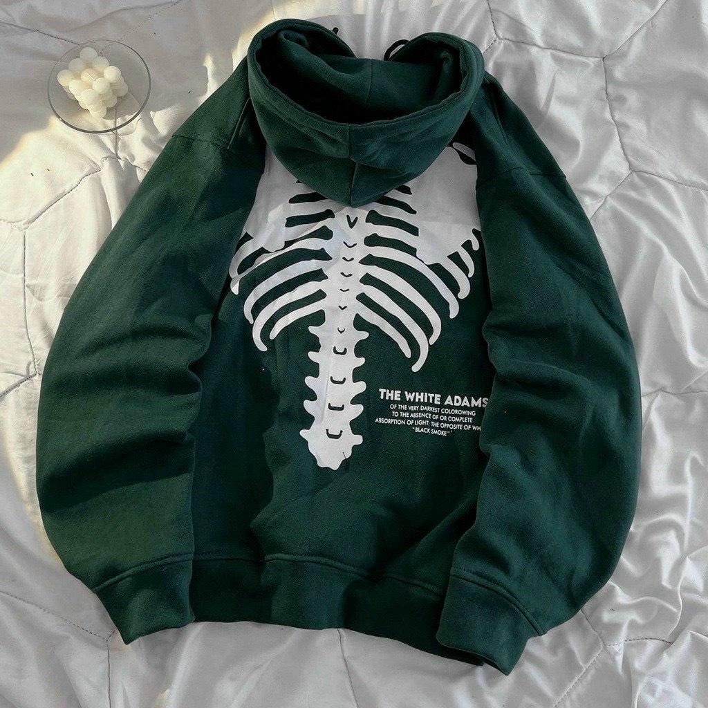 ÁO KHOÁC NỈ HOODIES WHITE AD CHỐNG NẮNG HOTTREND